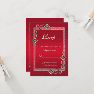 Ruby Red Gems y Purpurina Ruby 40TH Boda