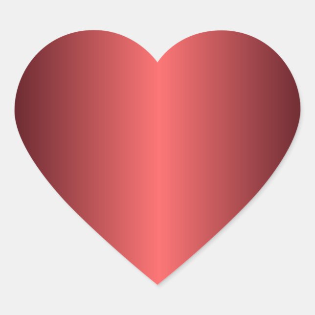 Ruby Red Heart Pegatina (Anverso)