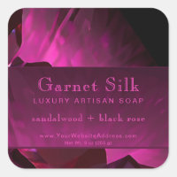Ruby Red Silk Elegant Moderno Etiqueta De Producto