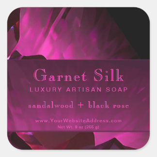 Ruby Red Silk Elegant Moderno Etiqueta De Producto