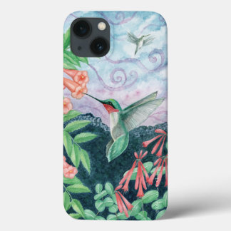 Ruby Throated Hummingbird Orig Funda de arte para 