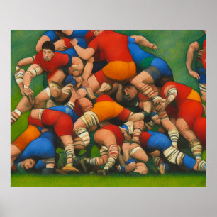 Ruck De Rugby - Arte En La Impresión De Canvas