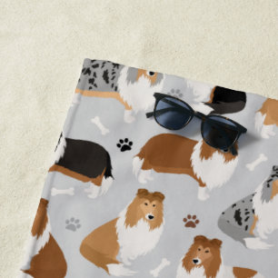 Ruda Collie Paws y toalla de playa Bones