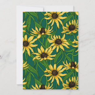 Rudbekia amarilla en verde oscuro