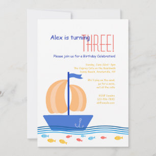 Rudders and Boats Invitación