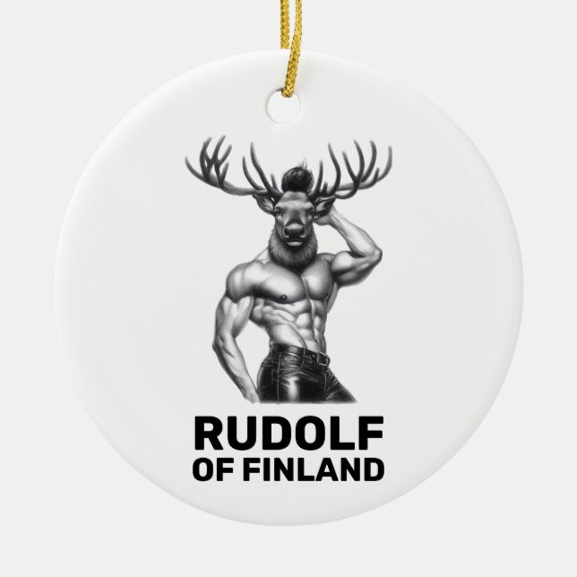 Rudolf de Finlandia - Ornamento de Navidad Gay / L (Frente)
