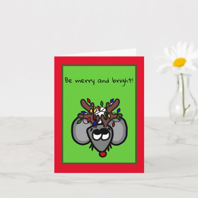 Rudolf, la tarjeta de Navidades del ratón de cierv (Planta pequeña)