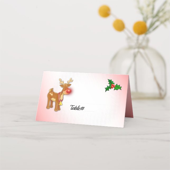 Rudolf Navidades Colocar tarjetas (Anverso)