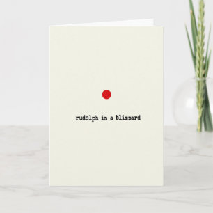 Rudolph en una tarjeta de Navidades divertidos de