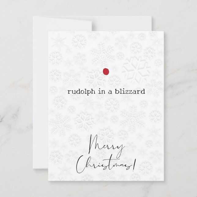 Rudolph en una tarjeta navideña Blizzard (Anverso)
