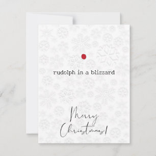Rudolph en una tarjeta navideña Blizzard