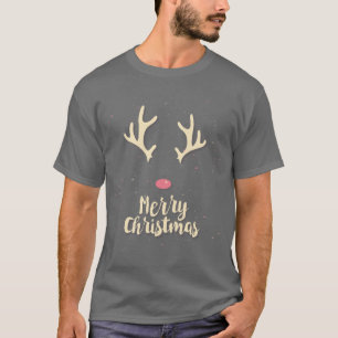 Rudolph la camiseta de los hombres renos de nariz 