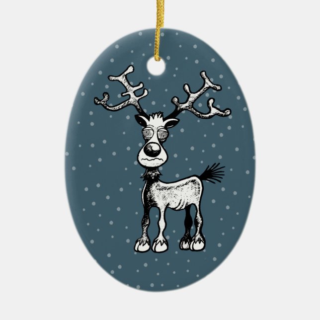 Rudolph, los ornamentos navideños de los renos (Frente)