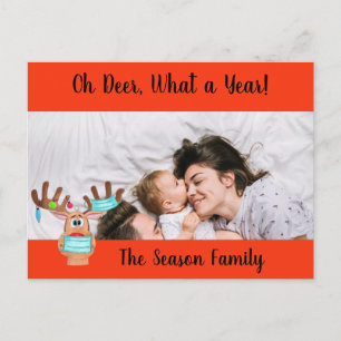 Rudolph: Tarjeta fotográfica de reno enmascarado e