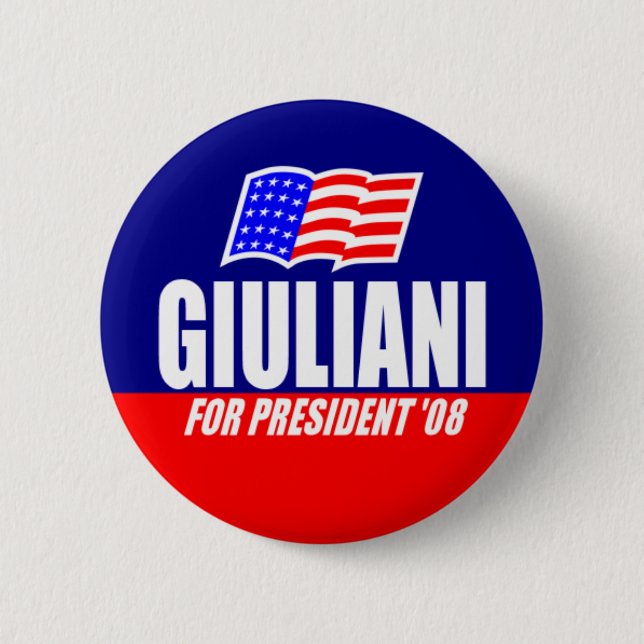 Rudy Giuliani para el presidente 08 botón (Anverso)