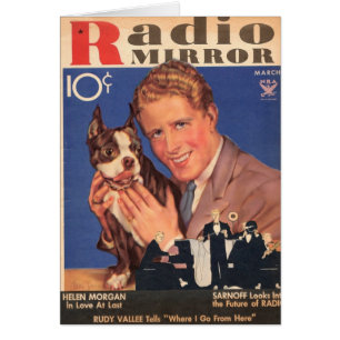 Rudy Vallee y Scottie Dog Card