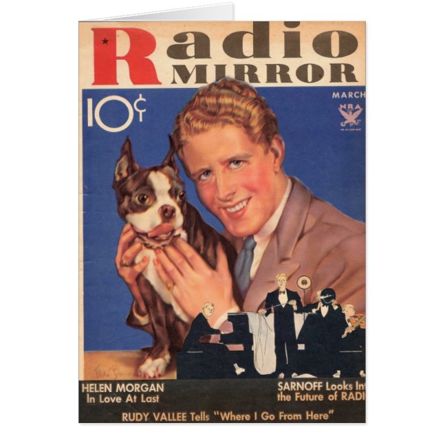 Rudy Vallee y Scottie Dog Card (Frente)