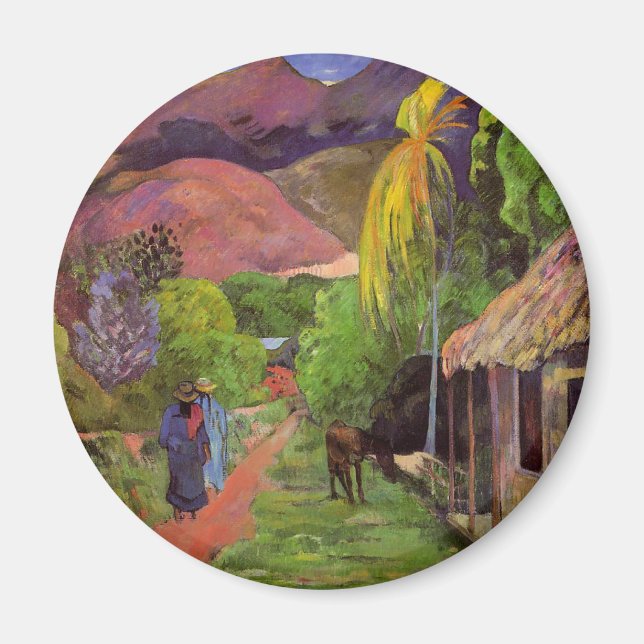 'Rue de Tahiti' - imán Paul Gauguin (Frente)
