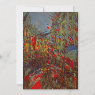 Rue Montorgueil con banderas de Claude Monet