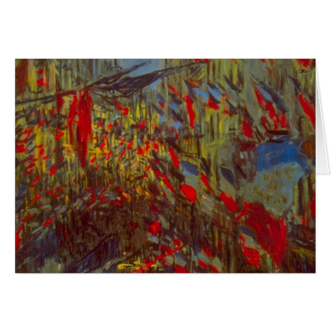 Rue Montorgueil con banderas de Claude Monet (Anverso (Horizontal))