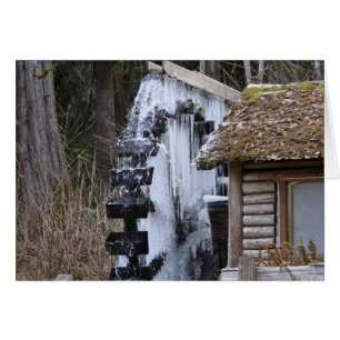 Rueda de agua Dalby congelada