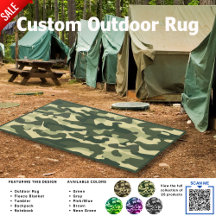 Rueda de camping | Camo Rug | Patrón de alfombras 