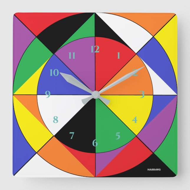 Rueda de color HAMbWG - Reloj de pared (Anverso)
