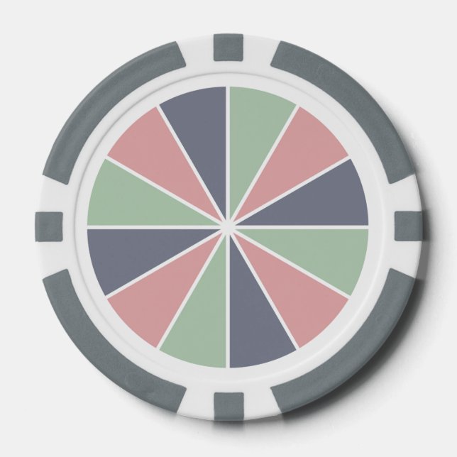 Rueda de color / Rays personalizado fichas de póke (Anverso)