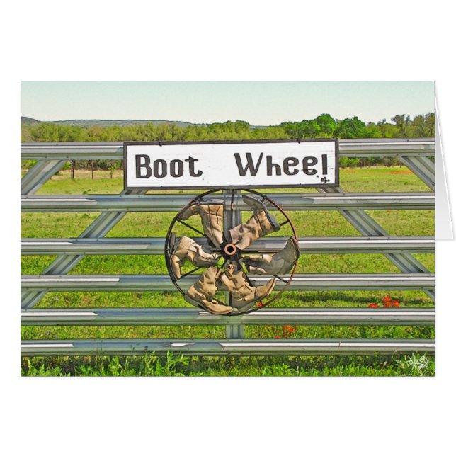 Rueda de la bota en Hwy 290 cerca de Johnson City, (Anverso (Horizontal))