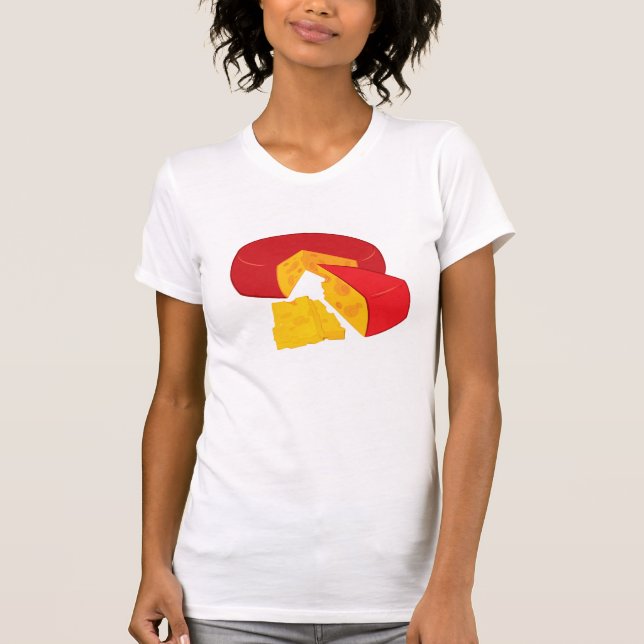 Rueda de la camiseta para mujer del queso (Anverso)