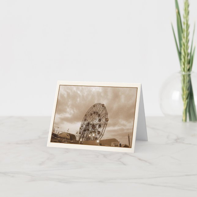 Rueda de la maravilla en la tarjeta de nota en (Anverso)