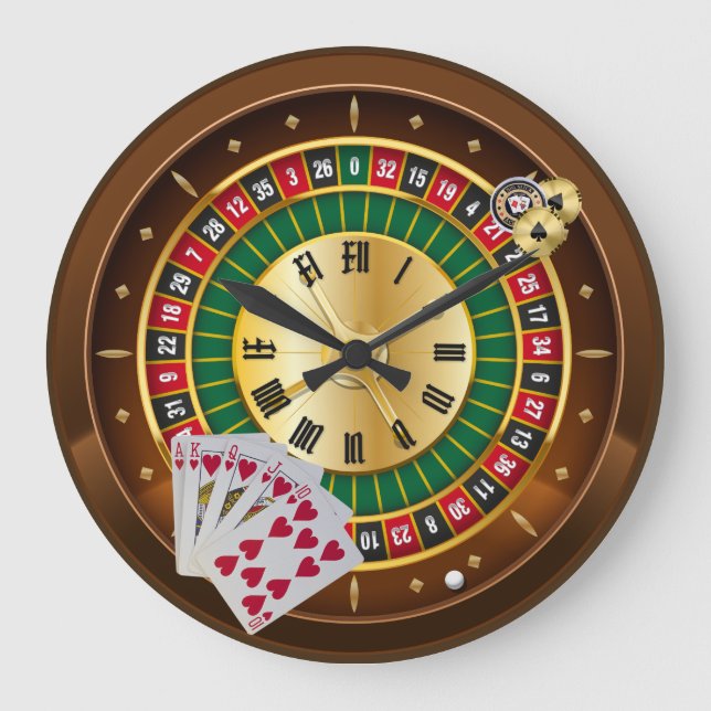 rueda de ruleta y reloj de pared de tarjetas (Anverso)