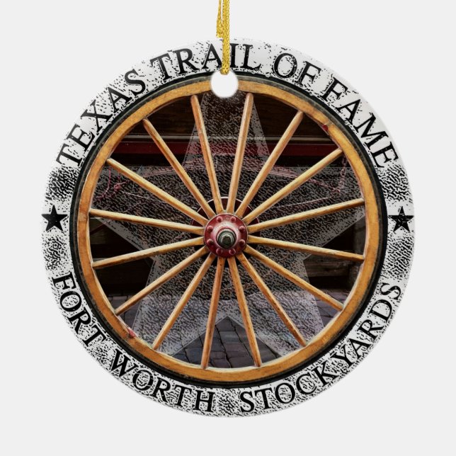 Rueda de vagón y botes de Fort Worth, ornamento de (Atrás)