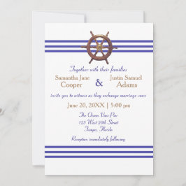 Rueda del capitán náutico - Invitación a la boda