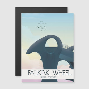 Rueda Falkirk, afiche de viaje de Escocia
