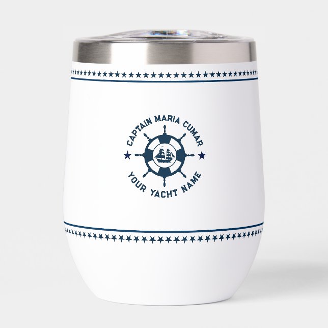 Rueda Náutica Azul Navy Estrellas azules (Frente)