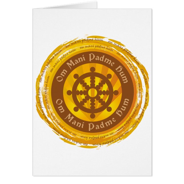 Rueda tibetana de Dharma del mantra (Frente)