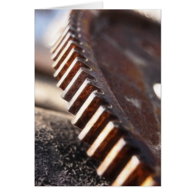 Rueda vieja oxidada del diente (Frente)