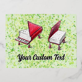 Ruedas caprichosas y crema de timbre de postal de