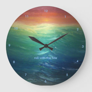 "ruede con reloj de pared de la marea"