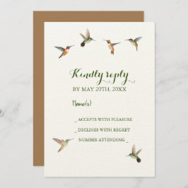 Rufous Hummingbirds Boda Invitación RSVP
