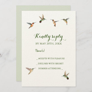 Rufous Hummingbirds Boda Invitación RSVP