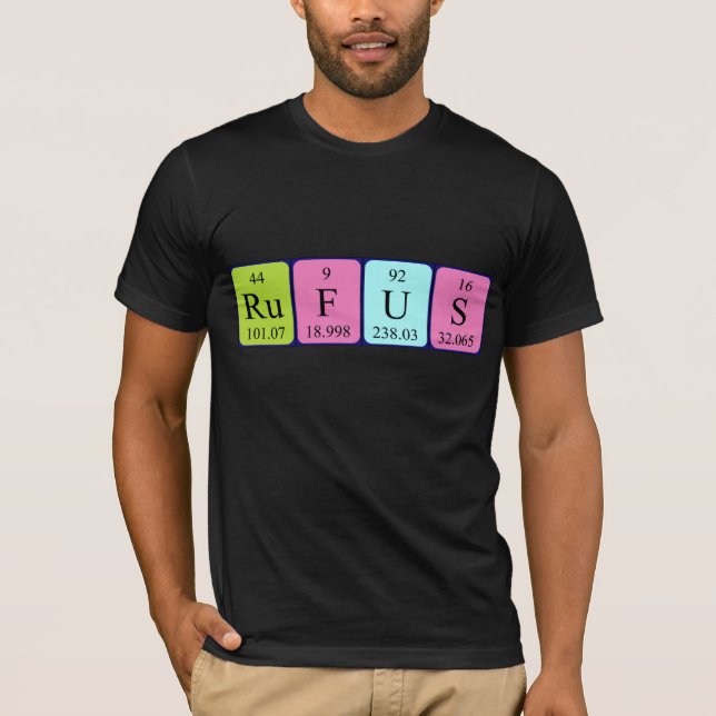 Rufus camiseta de nombre de tabla periódica (Anverso)