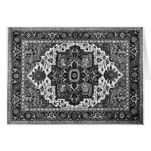 RUG PERSA - Blanco y negro (Anverso (Horizontal))
