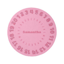 Rug personalizada con borde de número de alfabeto