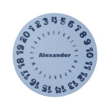 Rug personalizada con borde de número de alfabeto