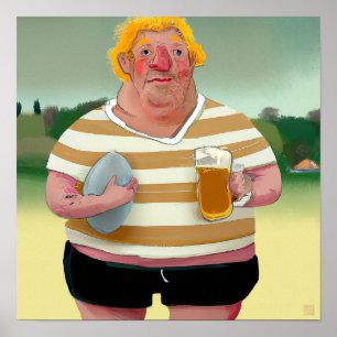 Rugby Après - Impresión de pintura de Rugby