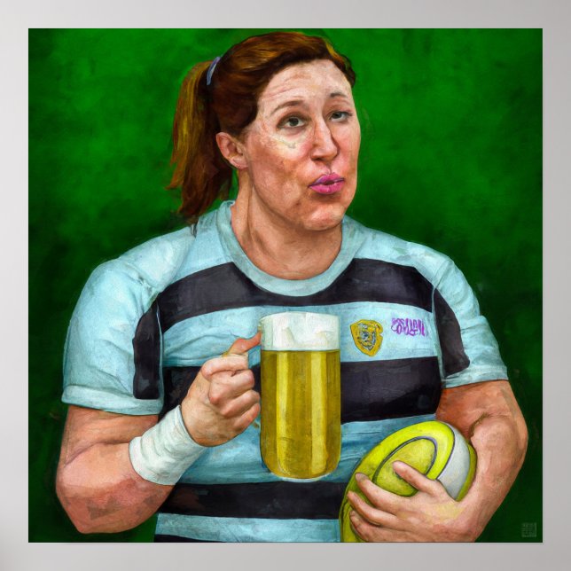 Rugby Après - Impresión de pintura de Rugby (Frente)