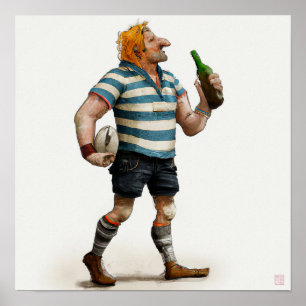Rugby Après - Impresión de pintura de Rugby