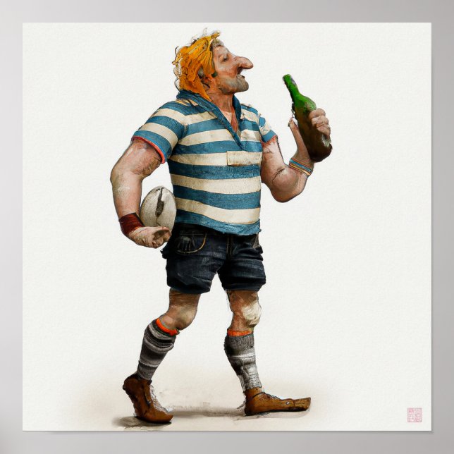 Rugby Après - Impresión de pintura de Rugby (Frente)